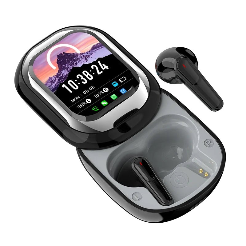 SE - ONE – écouteurs intelligents LED, écran tactile coulissant couleur, prise en charge de l'application, réception d'informations, écouteurs TWS sans fil, 300mAh - NGSHOP - ONE