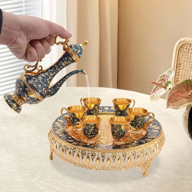 Service à café turc vintage en cristal brillant, service à thé - NGSHOP-ONE