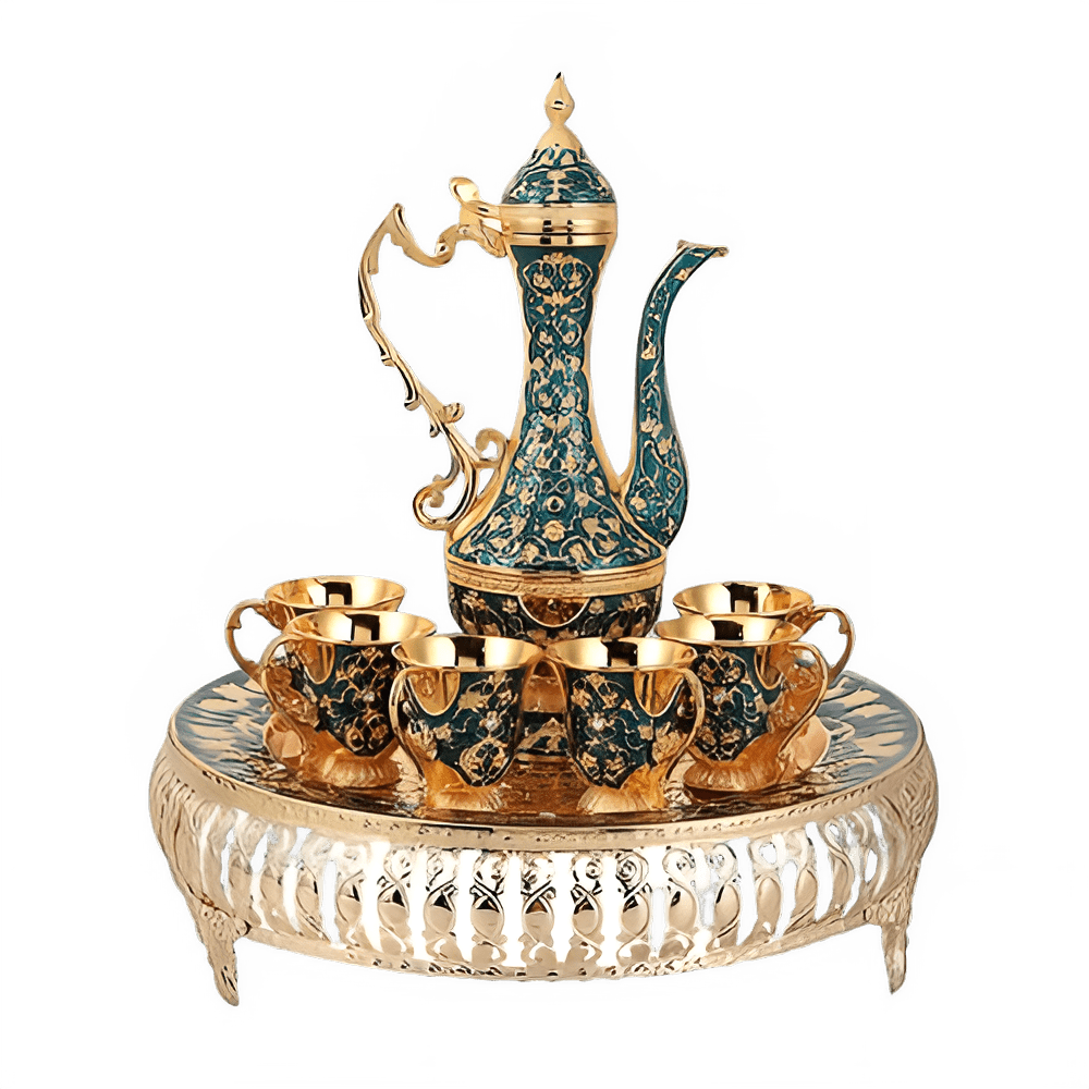 Service à café turc vintage en cristal brillant, service à thé - NGSHOP-ONE