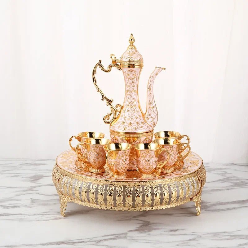 Service à café turc vintage en cristal brillant, service à thé - NGSHOP-ONE
