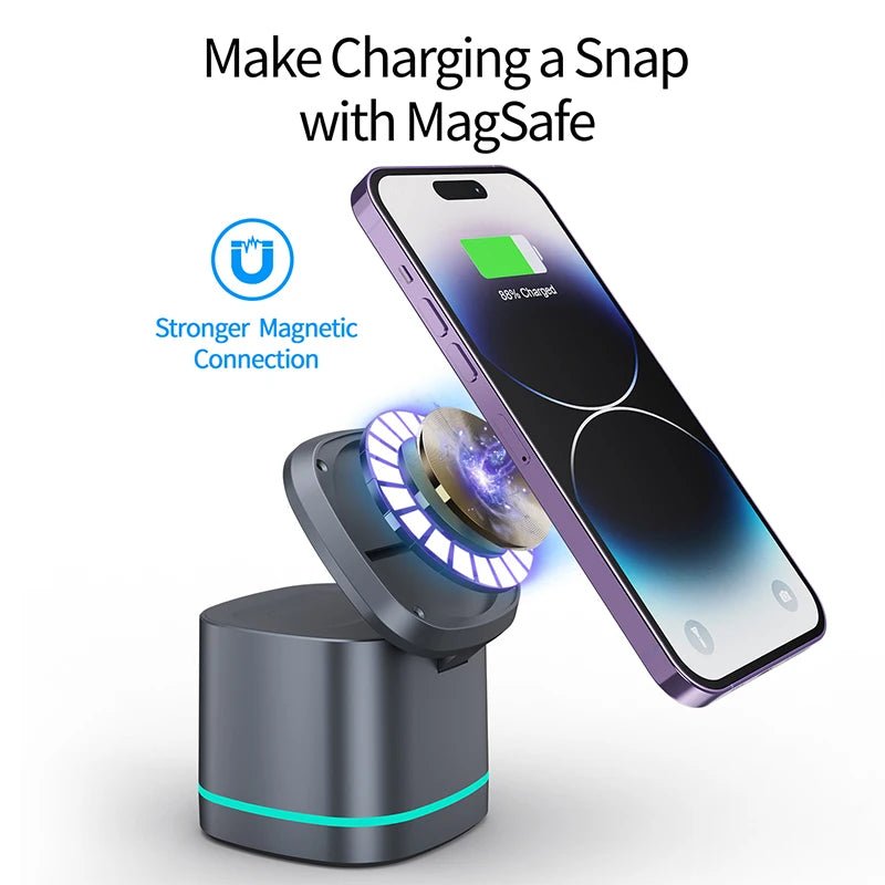 Station de Charge Magnétique Pliable 3 en 1 pour iPhone - NGSHOP-ONE