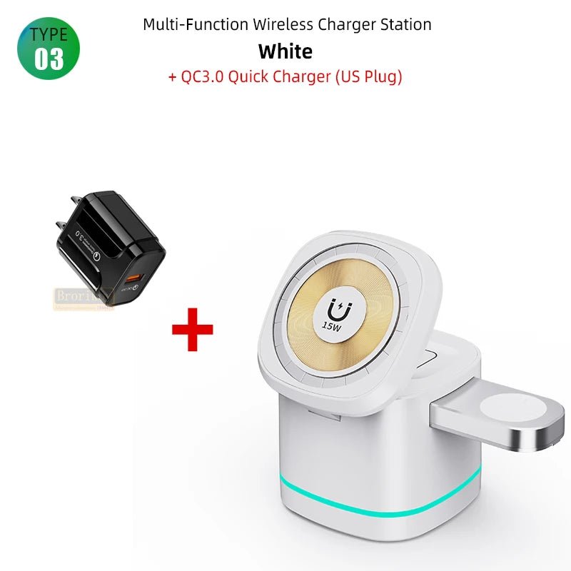 Station de Charge Magnétique Pliable 3 en 1 pour iPhone - NGSHOP-ONE
