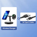 Station de charge sans fil 3 en 1 Baseus 20 W pour iPhone 15/14 Pro, AirPods et Apple Watch - NGSHOP-ONE
