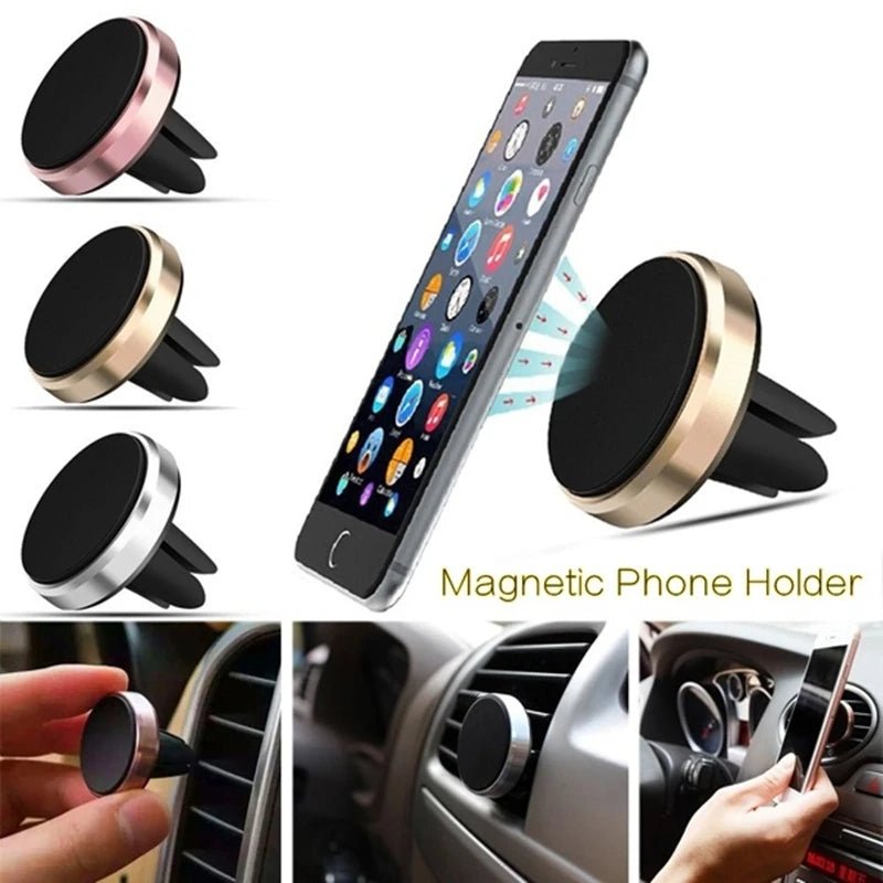 Support magnétique pour téléphone portable, fixation sur grille d'aération voiture - NGSHOP-ONE