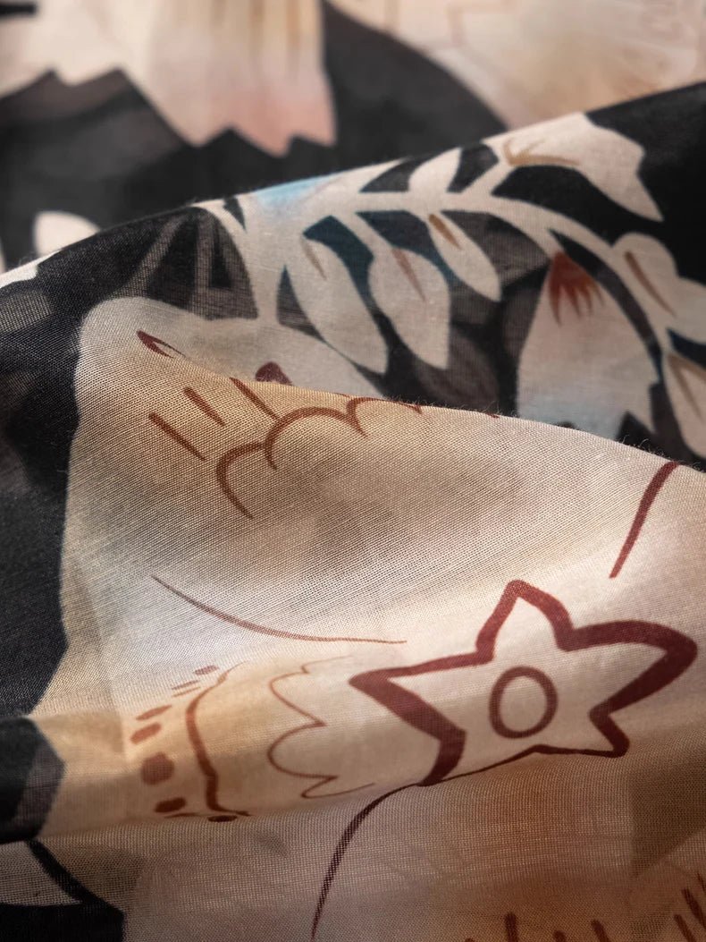 Chemises fleuries pour femme, 30 % soie, 70 % coton - NGSHOP-ONE