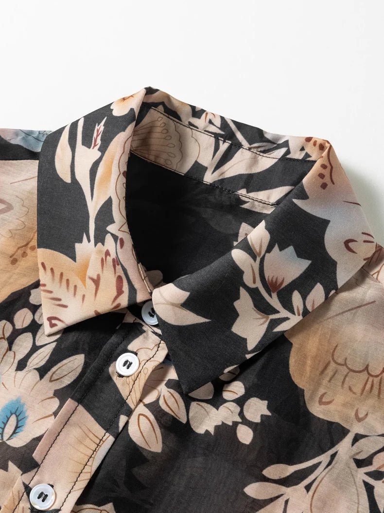 Chemises fleuries pour femme, 30 % soie, 70 % coton - NGSHOP-ONE