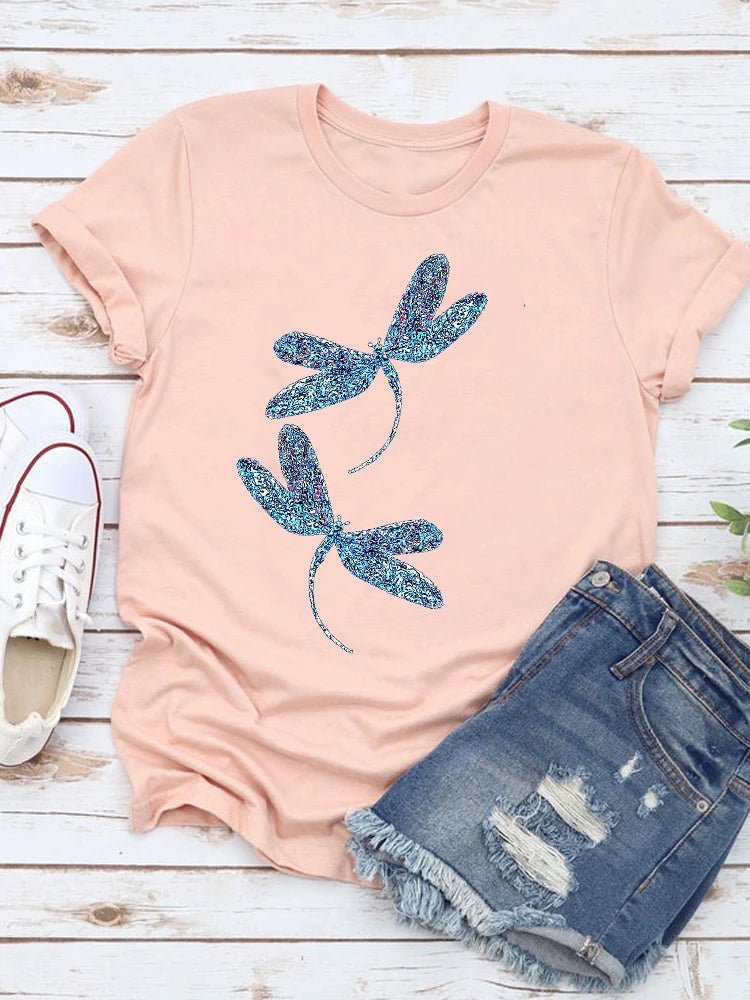 T-shirt Femme Été Imprimé Style Décontracté - NGSHOP-ONE