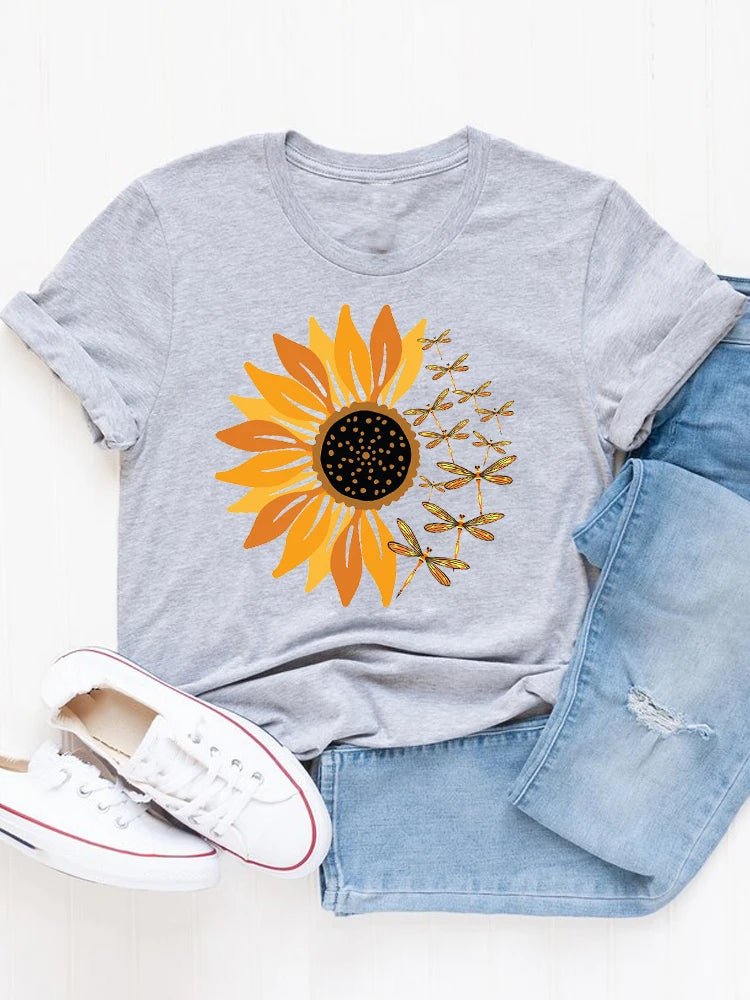 T-shirt Femme Été Imprimé Style Décontracté - NGSHOP-ONE