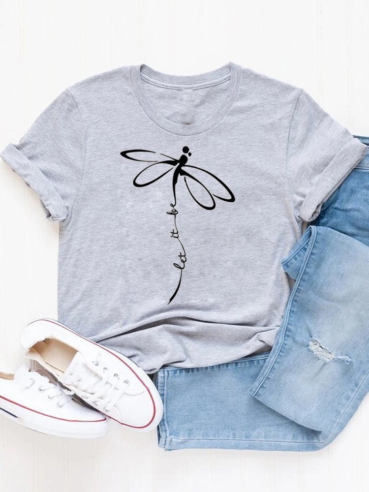 T-shirt Femme Été Imprimé Style Décontracté - NGSHOP-ONE