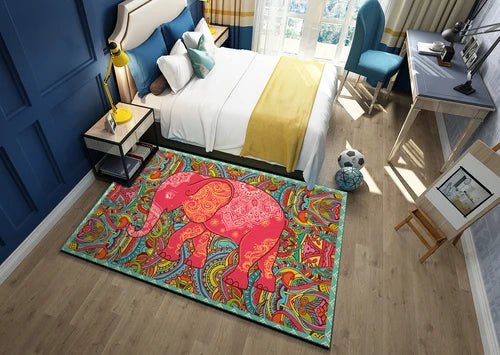 Tapis décoratif à motif bohème pour salon, style tribal marocain - NGSHOP-ONE