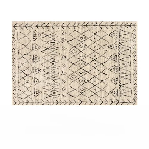 Tapis décoratif à motif bohème pour salon, style tribal marocain - NGSHOP-ONE