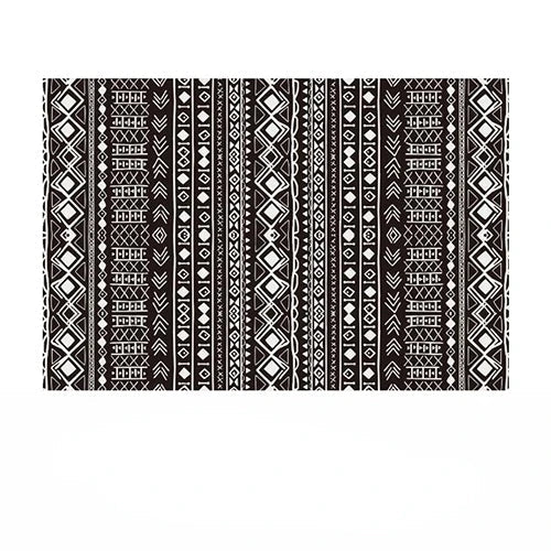 Tapis décoratif à motif bohème pour salon, style tribal marocain - NGSHOP-ONE