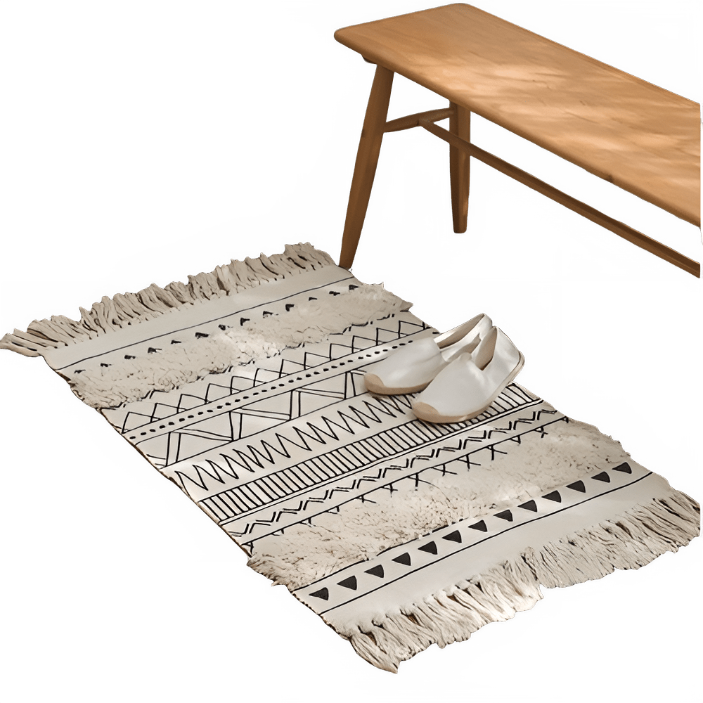 Tapis style nord marocain, 60 x 130 cm, pour chambre ou salon. Motif géométrique. - NGSHOP-ONE