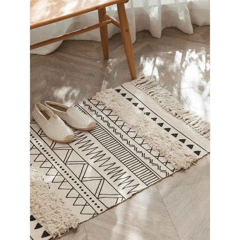 Tapis style nord marocain, 60 x 130 cm, pour chambre ou salon. Motif géométrique. - NGSHOP-ONE