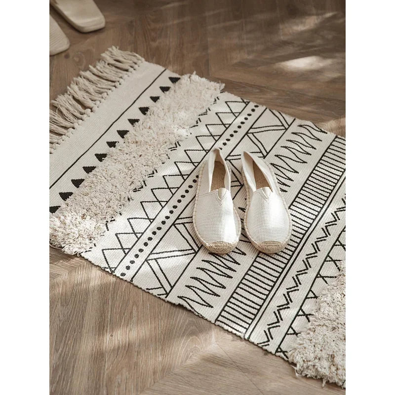 Tapis style nord marocain, 60 x 130 cm, pour chambre ou salon. Motif géométrique. - NGSHOP-ONE
