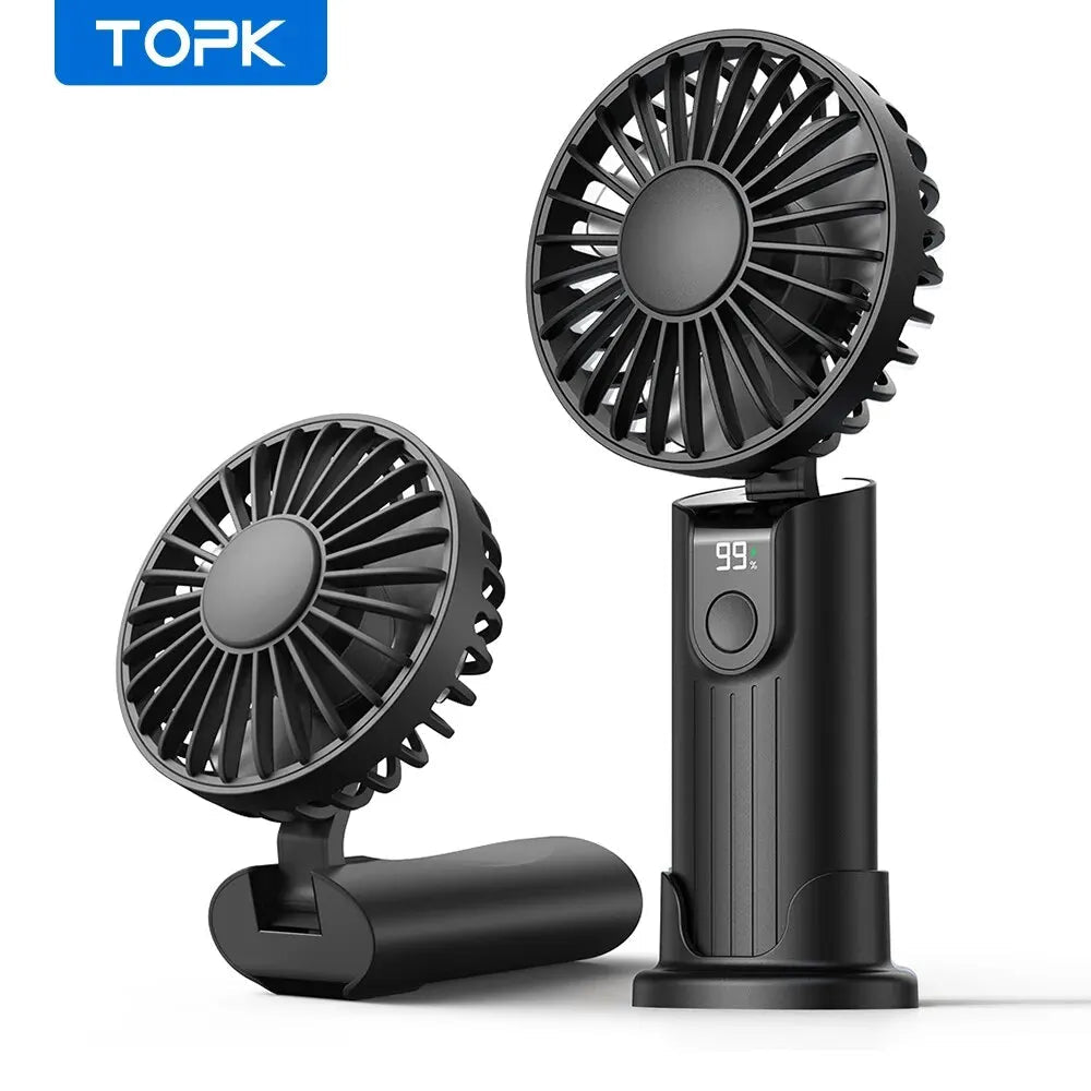 TOPK K38 Ventilateur Portable Rechargeable avec Affichage Numérique - NGSHOP-ONE