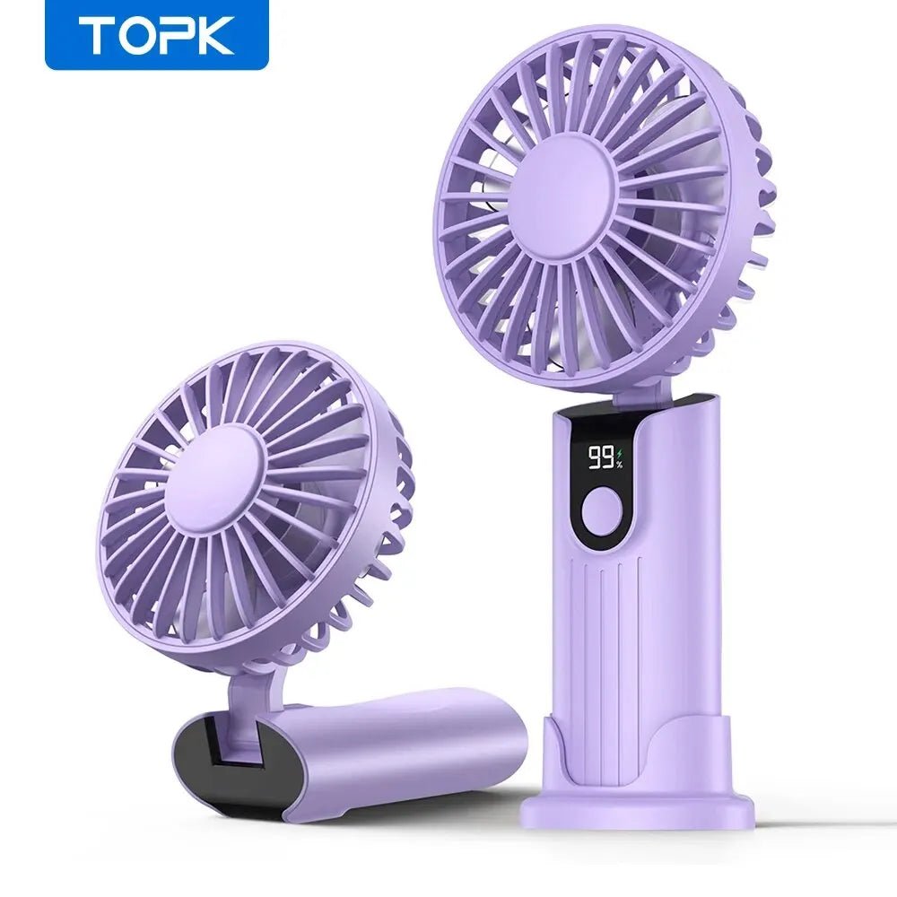 TOPK K38 Ventilateur Portable Rechargeable avec Affichage Numérique - NGSHOP-ONE