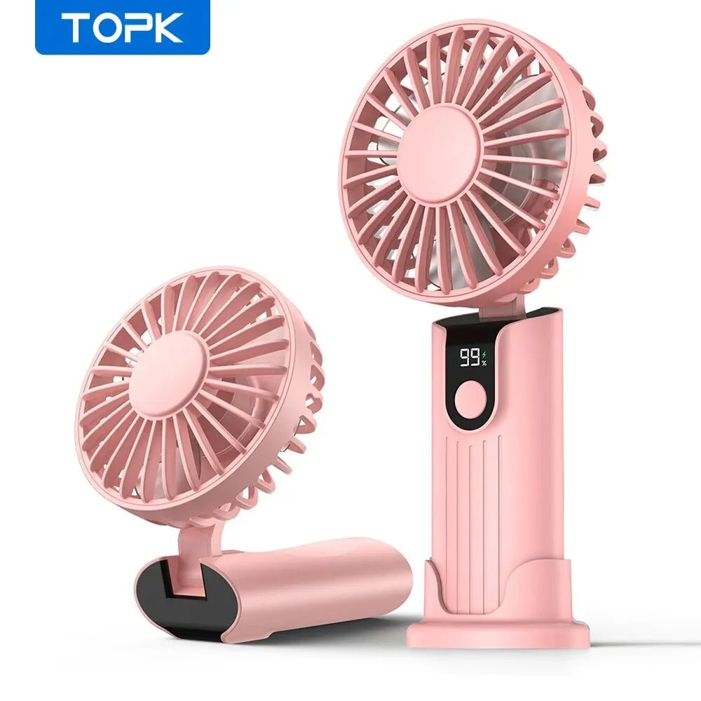 TOPK K38 Ventilateur Portable Rechargeable avec Affichage Numérique - NGSHOP-ONE