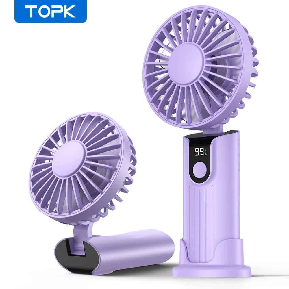 TOPK K38 Ventilateur Portable Rechargeable avec Affichage Numérique - NGSHOP-ONE