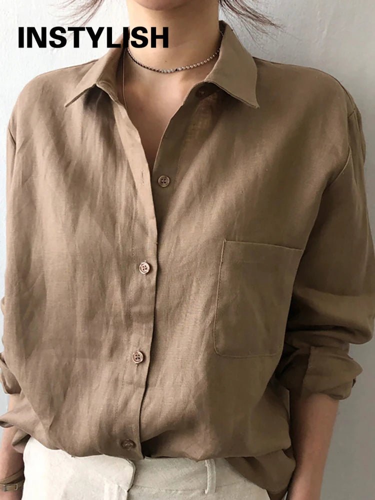 Tunique Longue en Coton et Lin Style Harajuku Décontracté - NGSHOP-ONE