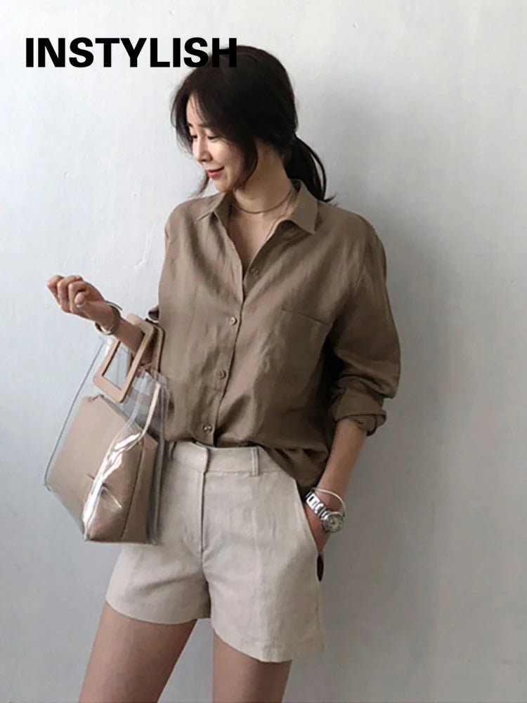 Tunique Longue en Coton et Lin Style Harajuku Décontracté - NGSHOP-ONE