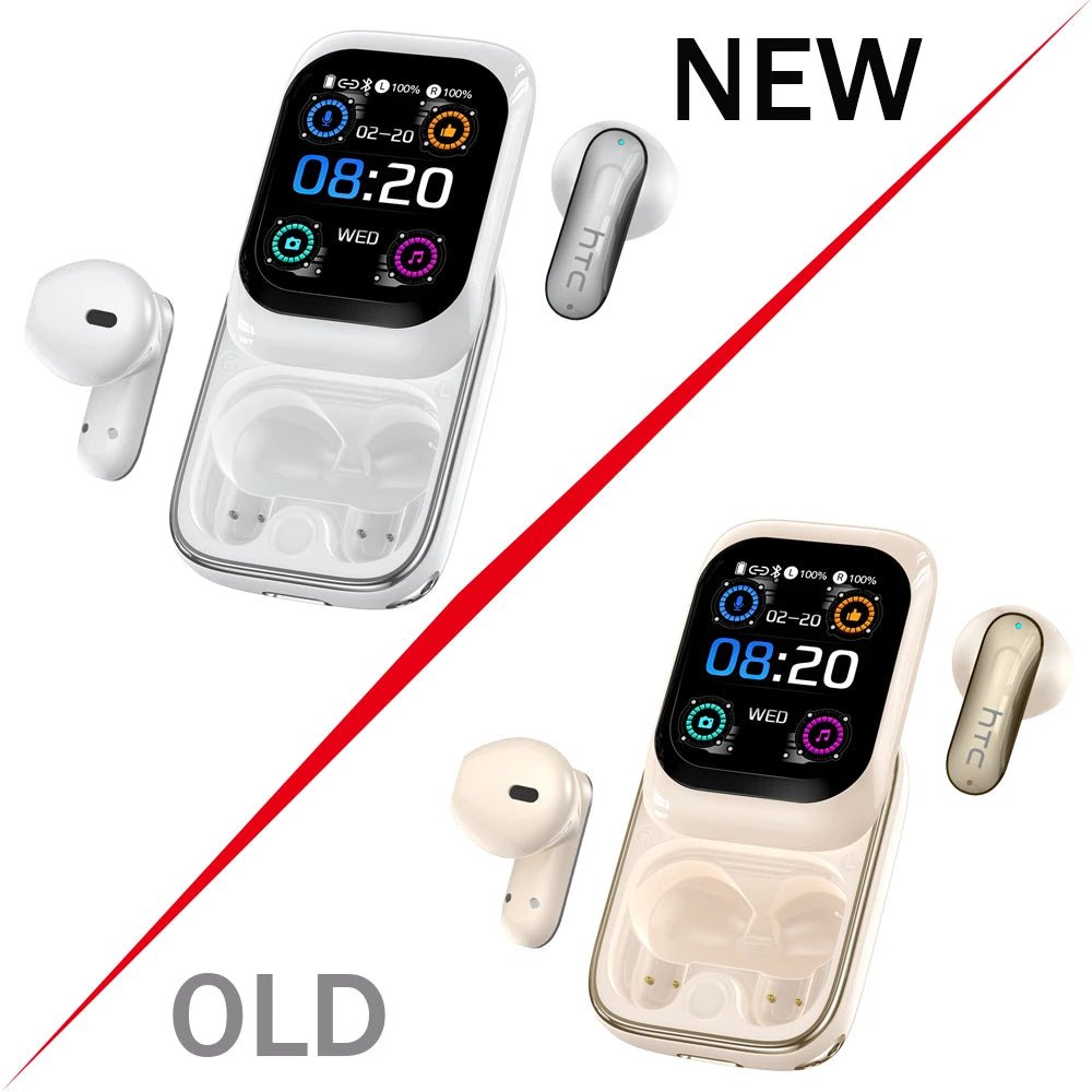 Type coulissant Bluetooth casque HTC Full HD LCD affichage sans fil écouteurs antibruit écouteurs basse son écouteurs pour la musique - NGSHOP - ONE