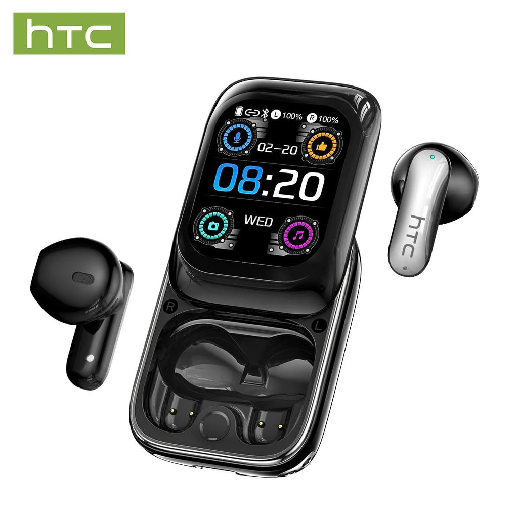 Type coulissant Bluetooth casque HTC Full HD LCD affichage sans fil écouteurs antibruit écouteurs basse son écouteurs pour la musique - NGSHOP - ONE