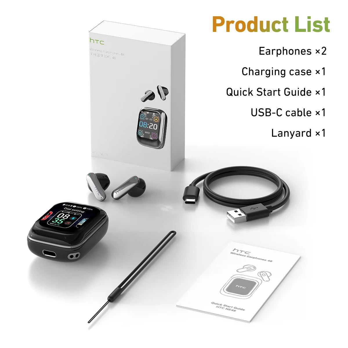 Type coulissant Bluetooth casque HTC Full HD LCD affichage sans fil écouteurs antibruit écouteurs basse son écouteurs pour la musique - NGSHOP - ONE