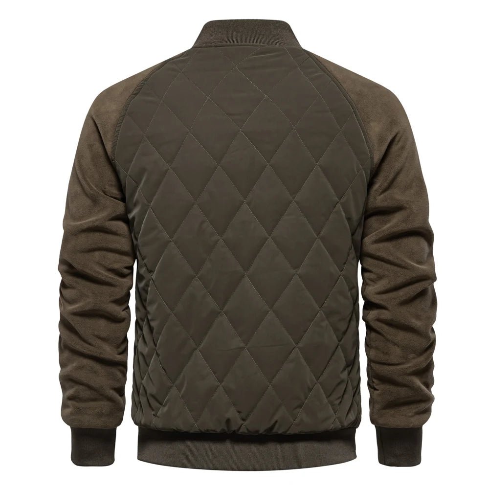 Veste bomber de baseball patchwork doublée en polaire: chaleur et style pour l'hiver! - NGSHOP-ONE