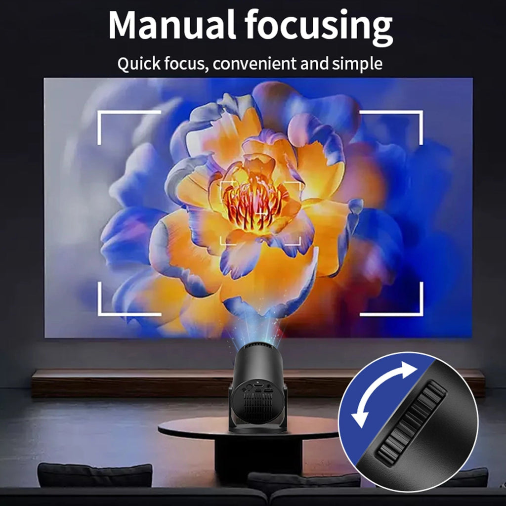 Vidéoprojecteur portable Bluetooth haute fidélité, clé TV USB, luminosité 8000 lm, noir - NGSHOP-ONE