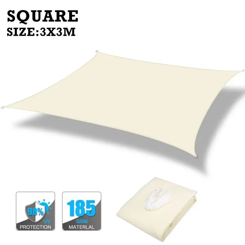 Voile d'ombrage imperméable 160GSM pour jardin et piscine - NGSHOP-ONE