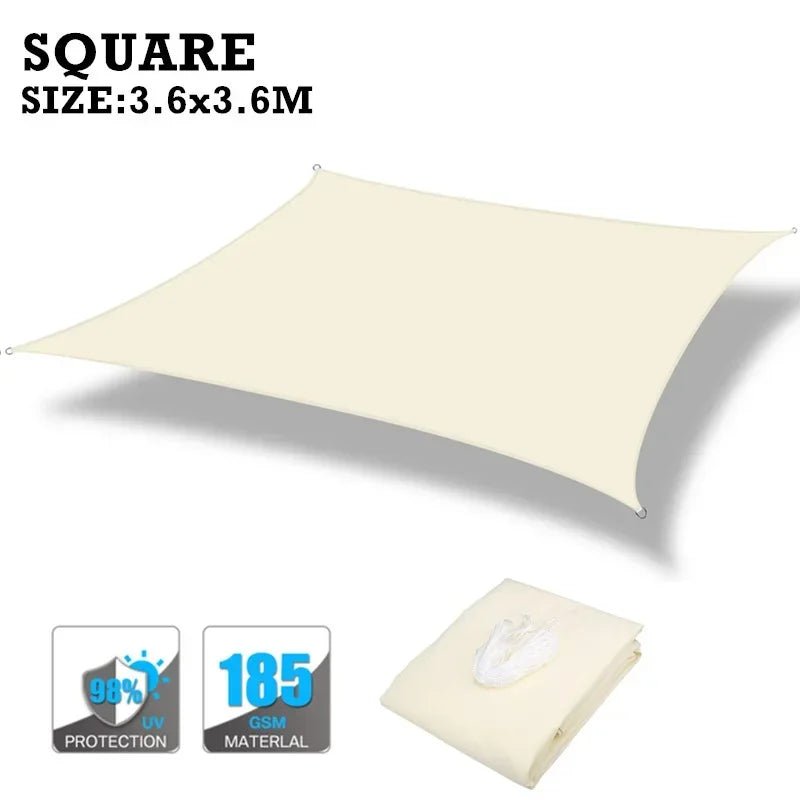Voile d'ombrage imperméable 160GSM pour jardin et piscine - NGSHOP-ONE