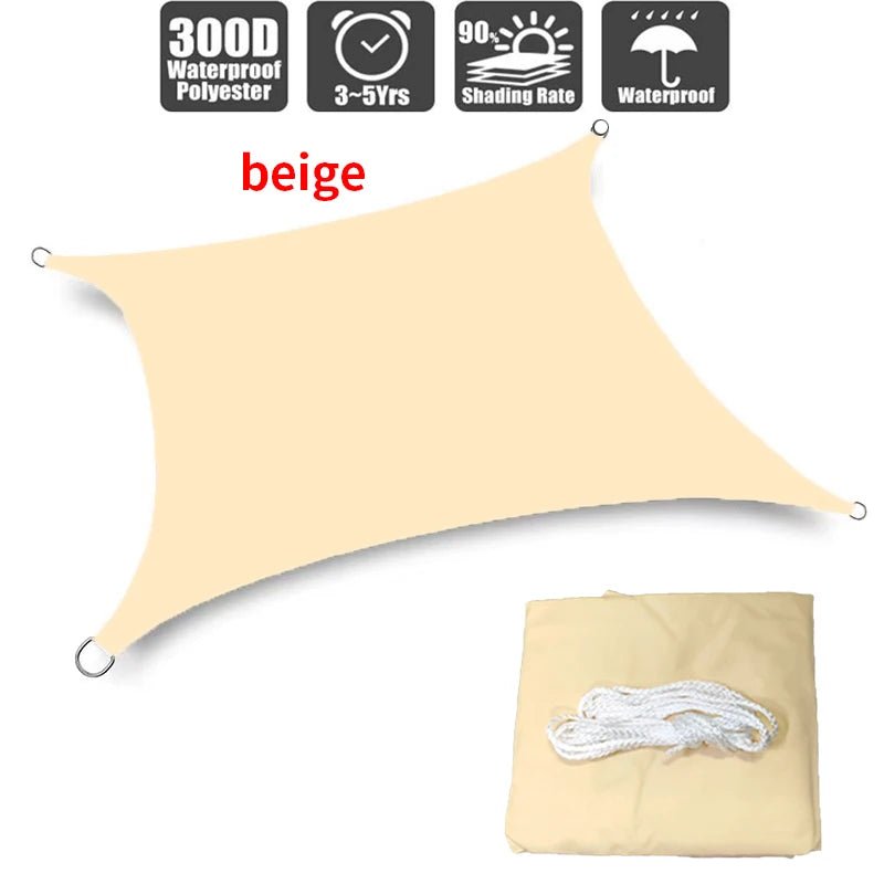 Voile d'ombrage imperméable 4x5m gris blanc - NGSHOP-ONE