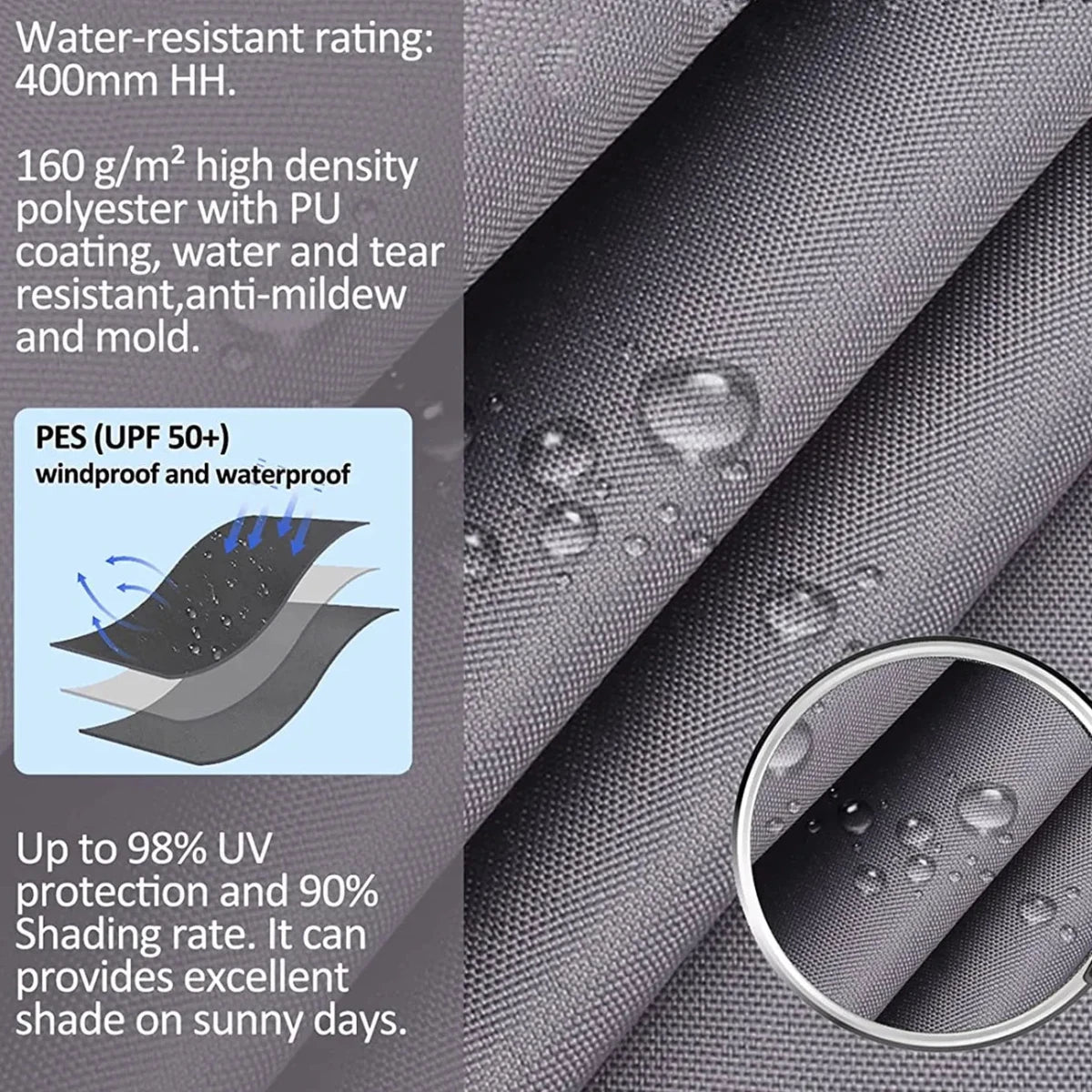 Voile d'Ombrage Triangulaire Imperméable Protection UV - NGSHOP-ONE